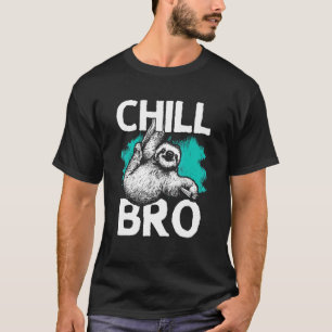 T-shirt Conception Hipster Avec Paresseux Pour Hommes Chil