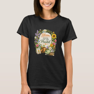 T-shirt Conception Inspirante de Jardin Floral Aquarelle