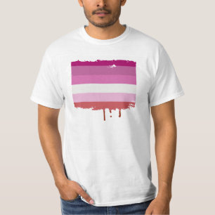 T-SHIRT CONCEPTION LESBIENNE DE RAYURES DE FIERTÉ