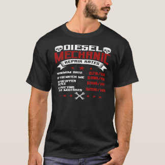 T-shirt Conception mécanique diesel sur le dos