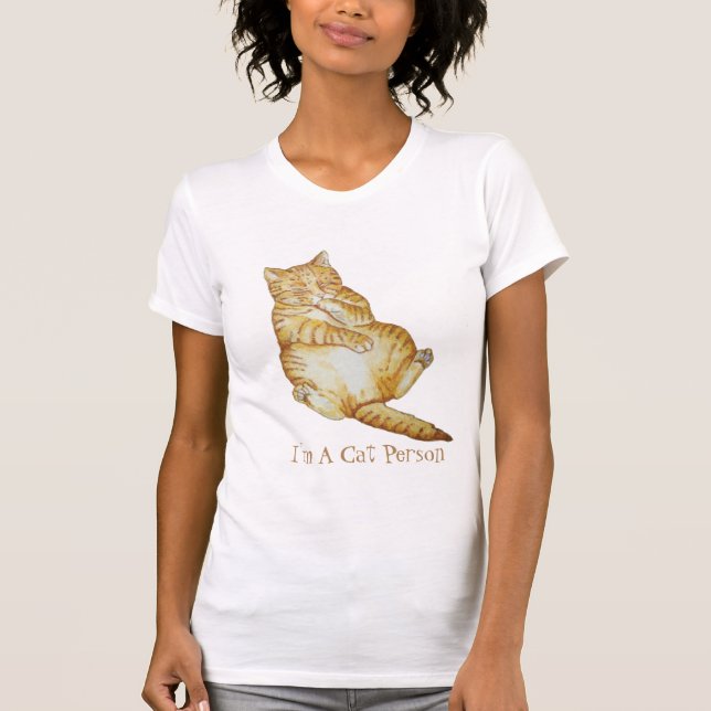 T-shirt conception mignonne d'art de chaton de gingembre (Devant)