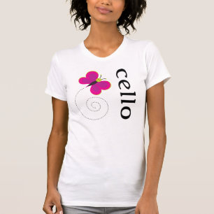 T-shirt Conception mignonne de musique de papillon de