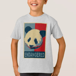 T-shirt Conception mise en danger d'art de bruit de panda