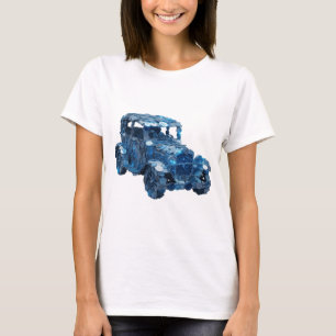 T-shirt Conception moderne de voiture argentée BLUE COIN à