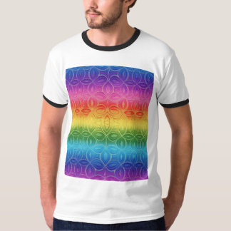 T-shirt Conception Motif géométrique arc-en-ciel colorée