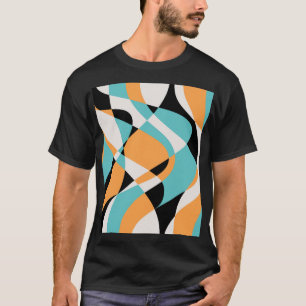 T-shirt Conception Motif sans faille Abstraite Waves
