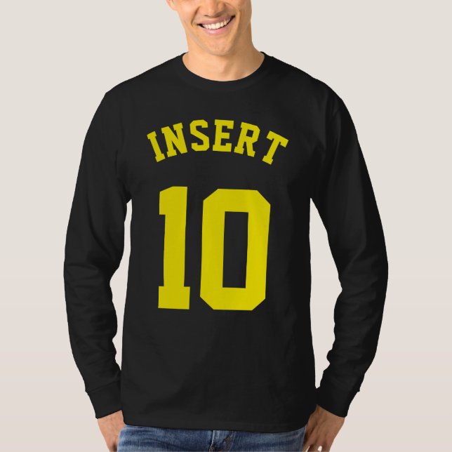 T-shirt Conception noire et jaune du Jersey de sports des (Devant)