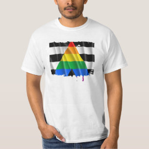 T-SHIRT CONCEPTION ONDULEUSE DE DRAPEAU DROIT D'ALLIÉ