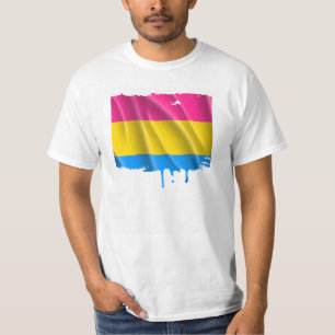 T-SHIRT CONCEPTION ONDULEUSE DE DRAPEAU PANSEXUAL DE