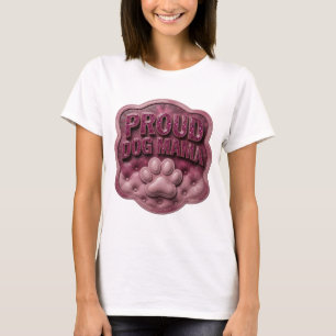 T-shirt Conception personnalisée Catchy Pink MAMAN CHIEN F