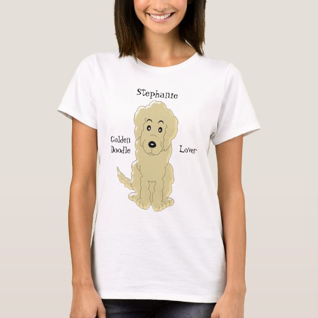 T-shirt Conception personnalisée de chien de Goldendoodle (Devant)