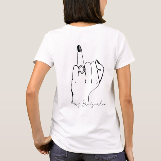 T-shirt Conception personnalisée de l'anneau de mariée (Dos)