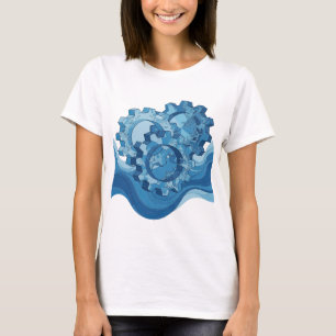 T-shirt Conception personnalisée engrenage ALIMENTÉ PAR L'