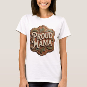 T-shirt Conception personnalisée PROUD MAMA Orange accroch