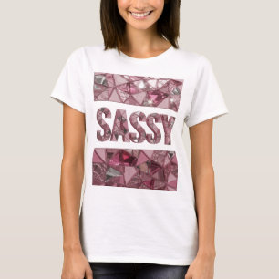 T-shirt Conception personnalisée SASSY rose croquant