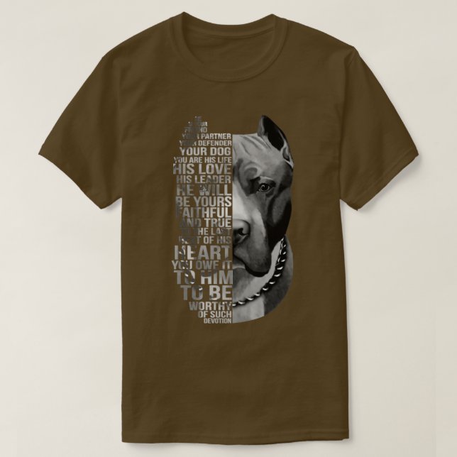 T-shirt Conception pitbulle (Design devant)