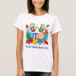 T-shirt Conception PNG d'acceptation de l'autisme, Puzzle 