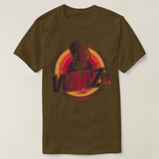 T-shirt Conception radio vintage WJAZ (Design devant)