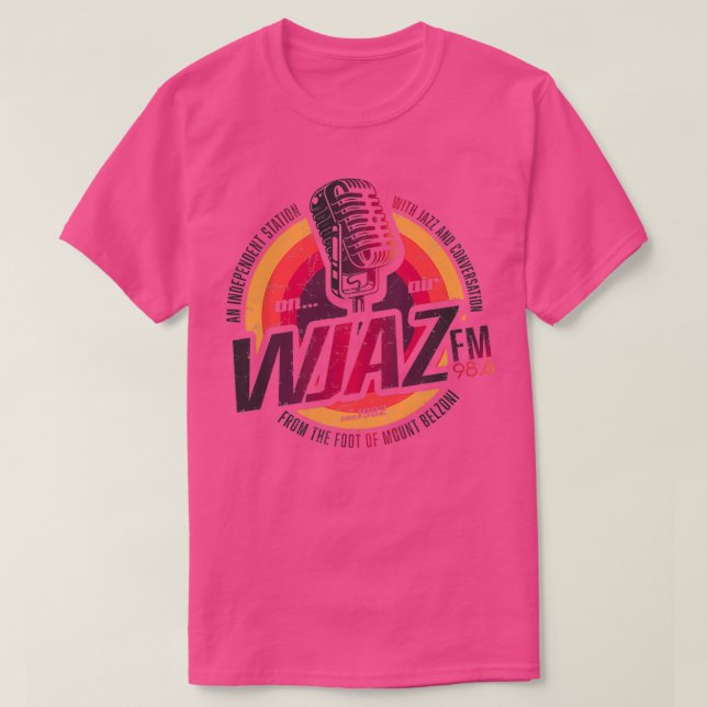 T-shirt Conception radio vintage WJAZ (Design devant)