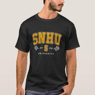 T-shirt Conception Rétro Arch Collegiale SNHU pour Hommes