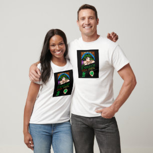 T-shirt Conception Rétro de la Saint-Patrick avec Fille Ir