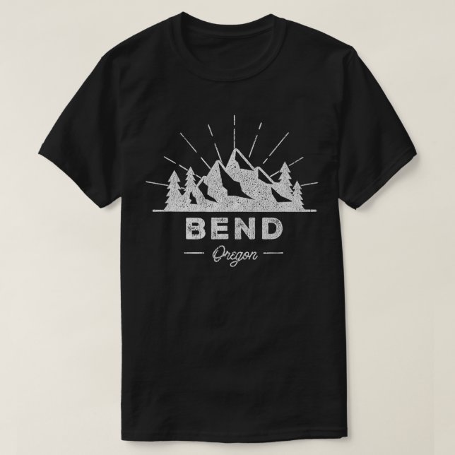 T-shirt Conception rétro de plier Oregon ou Randonnée Vint (Design devant)