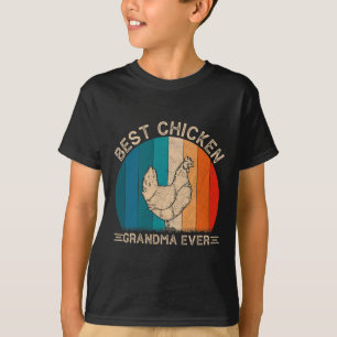 T-shirt Conception Rétro De Poulet Pour Grand-Mère Drôle M