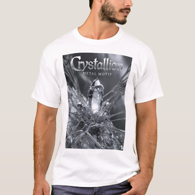 T-shirt conception rock argentée (Devant)