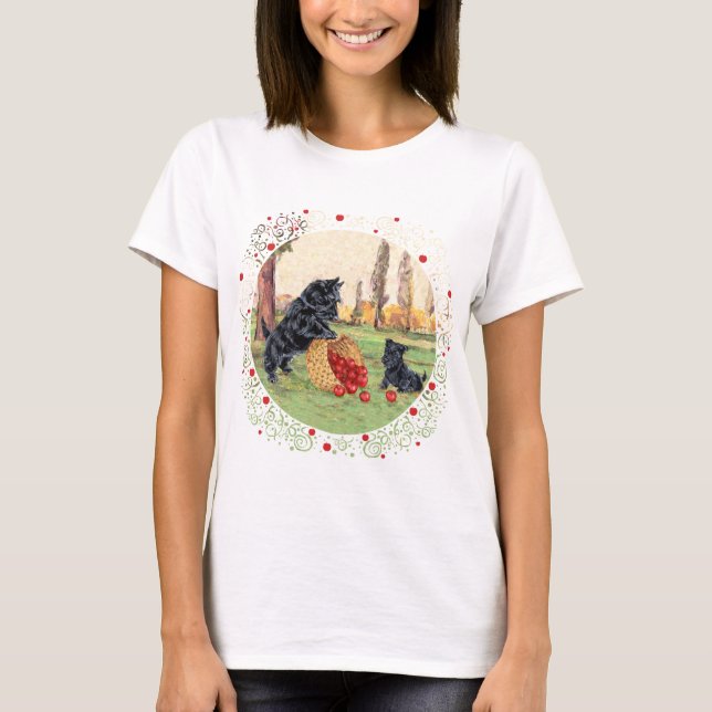 T-shirt Conception saisonnière d'automne pour Terrier Écos (Devant)
