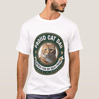 T-shirt Conception Simple Mignonne Papa Chat Personnalisé 