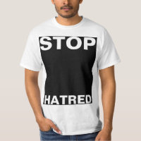 Conception simple "rectangle noir STOP HATRED"