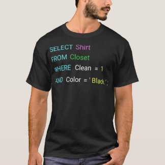 T-shirt Conception SQL amusante pour les programmeurs SQL