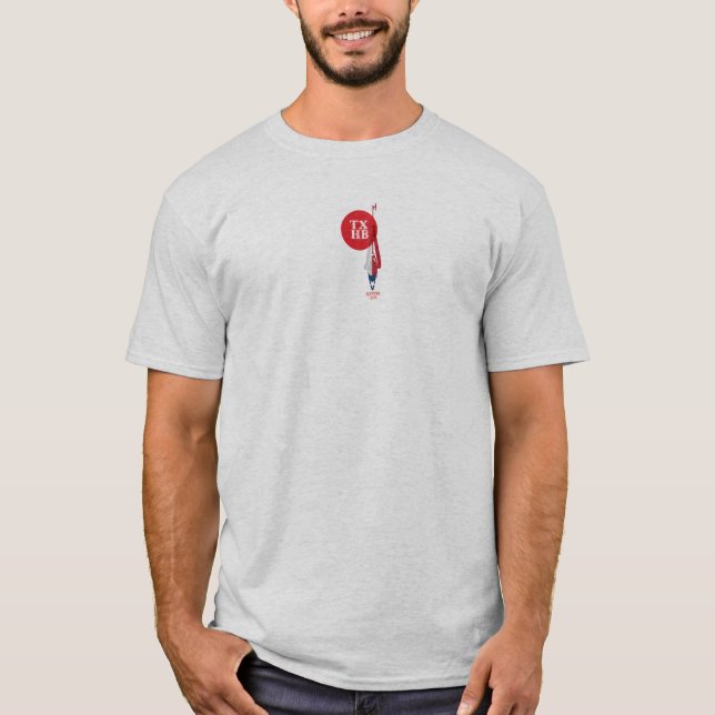 T-shirt Conception Texas Heli Bash 4. Gris (Devant)