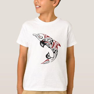 T-shirt Conception tribale rouge et noire de tatouage de