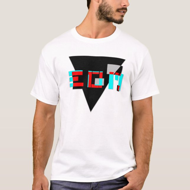 T-shirt Conception unique de la manière" EDM "d'EDM (Devant)