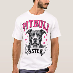 T-shirt Conception vectorielle de sœur Pitbull amateur de