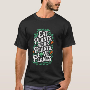 T-shirt Conception Véganisme à Base de Plantes Nourriture