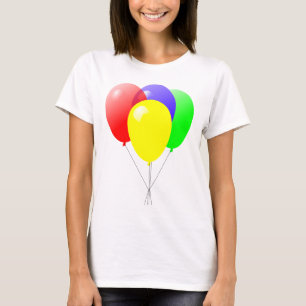 T-shirt Conception vert-bleu et jaune rouge de ballons