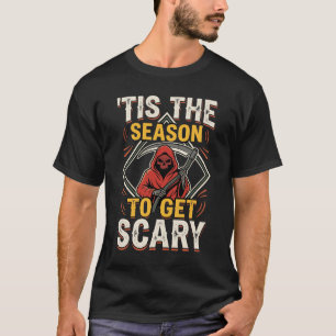 T-shirt Conception Vintage de Faucheur Effrayant Halloween