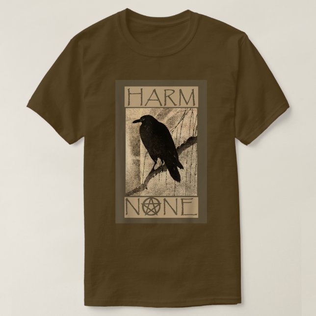 T-shirt Conception WiccanPagan ne nuire à personne  (Design devant)