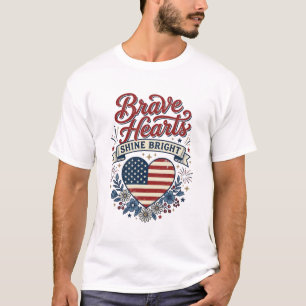 T-shirt Conceptions de chemise florale vintage patriotique