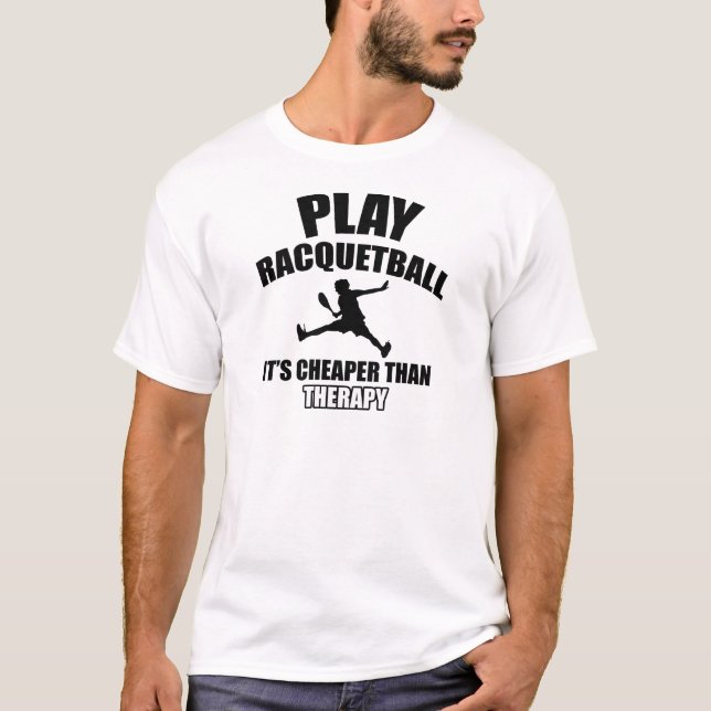 T-shirt Conceptions de joueur de racquetball (Devant)