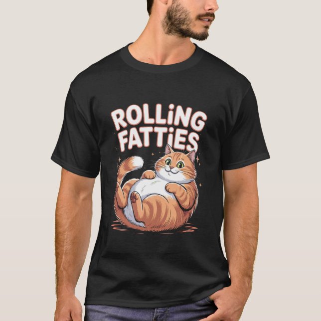 T-shirt Conceptions de massage de chat drôle de Rolling Fa (Devant)