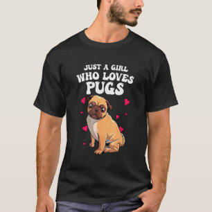 T-shirt Conceptions de Pug mignonnes pour femmes filles an