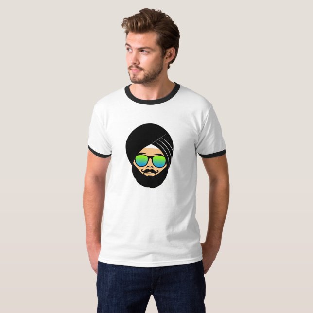 T-shirt conceptions de style de singh (Devant entier)