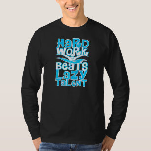 T-shirt Conceptions d'équipe de natation Talent Paresseux 