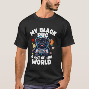 T-shirt Conceptions drôles de pug noir pour enfants amateu