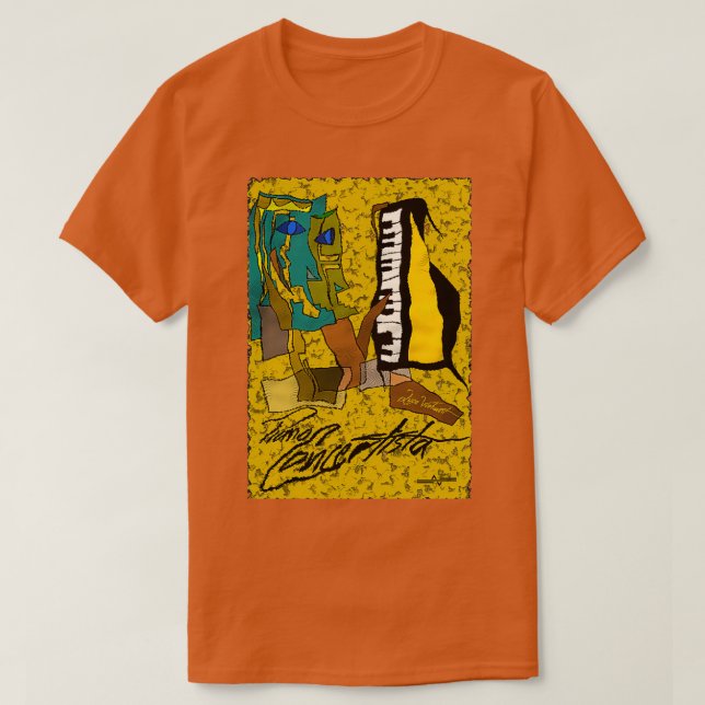 T-shirt Concertiste de piano Abstrait (Design devant)