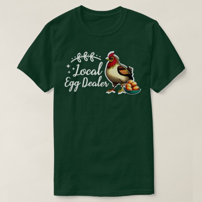 T-shirt Concessionnaire local d'oeufs Drôle Poisson de pou (Design devant)