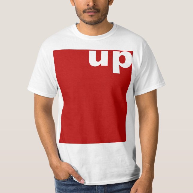 T-shirt Concevez simplement "rectangle rouge vers le haut" (Devant)